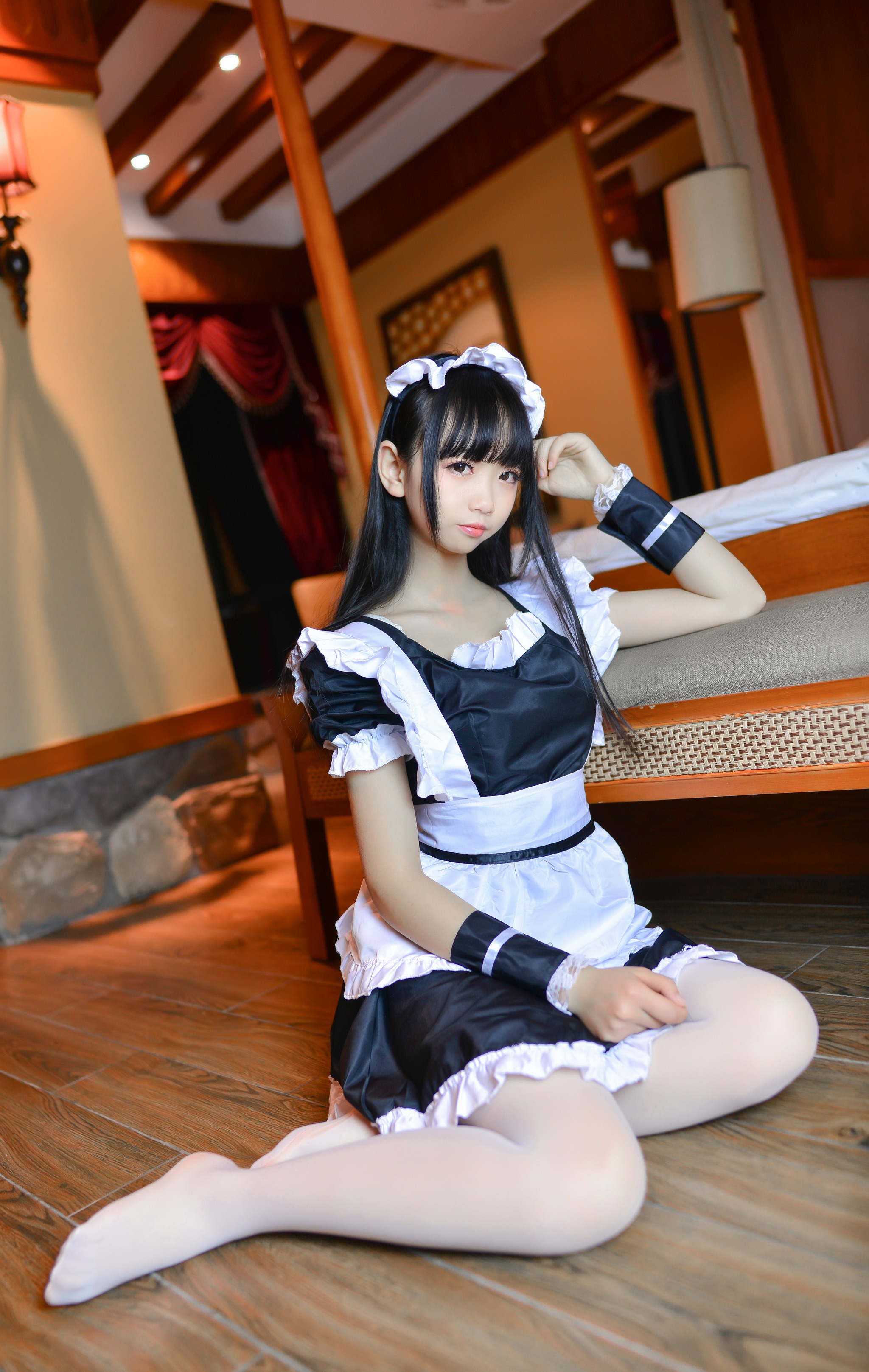 图片[1]-雪琪SAMA – NO.015 白丝女仆[25P]-XikXak